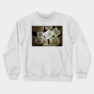 Brown sugar on black background microscopic image Crewneck Sweatshirt